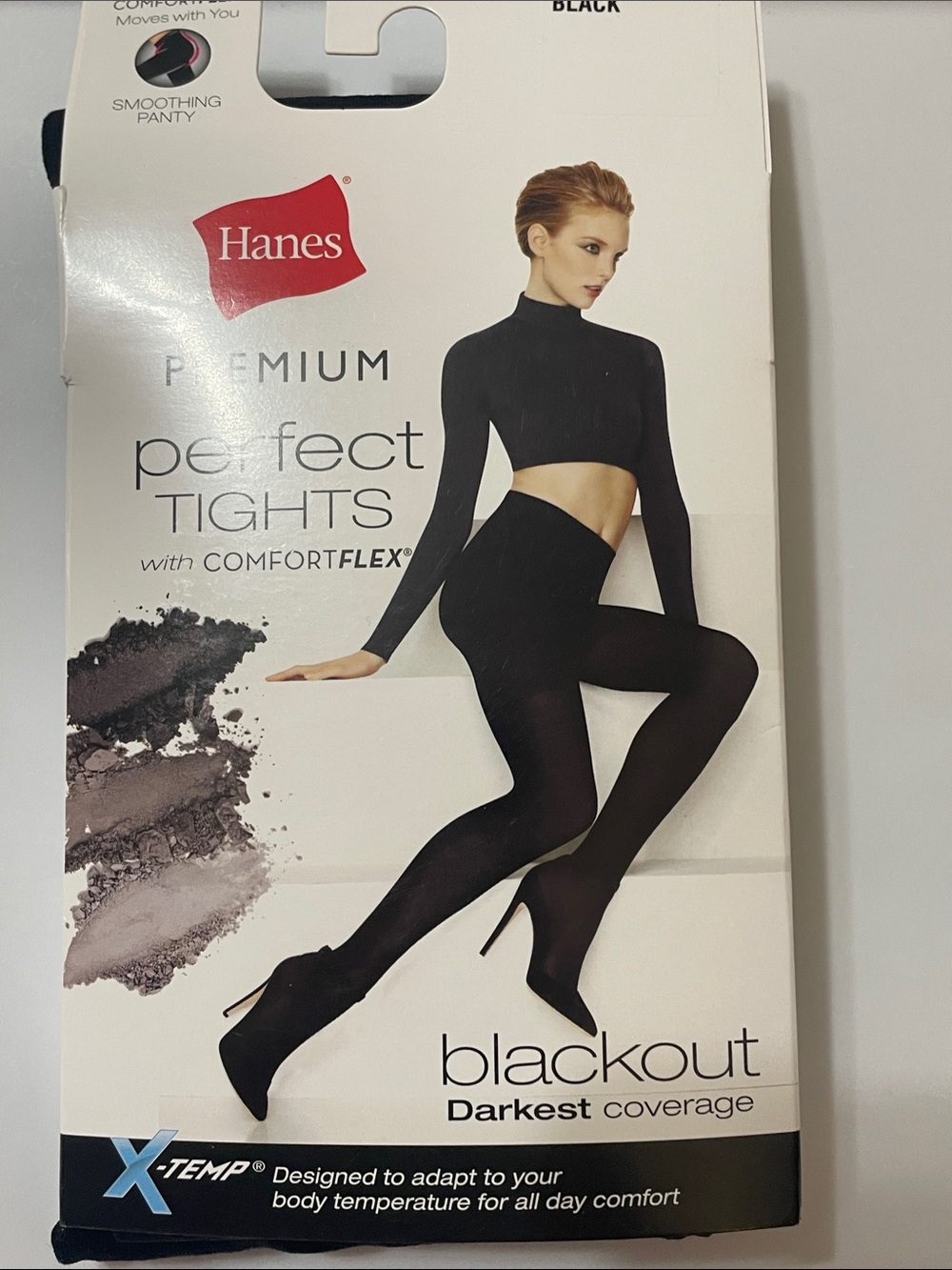 Hanes Blackout Premium Perfect Tights, Comfort Flex, Sz. L NEW see size chart